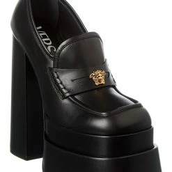 Top 10 😀 Versace Aevitas Leather Platform Mule 👍