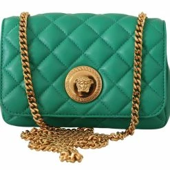 Coupon 🔥 Versace Nappa Leather Medusa Small Crossbody 👩 Women's Bag 🎁