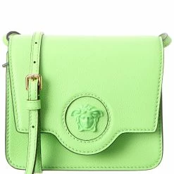 Promo ⭐ Versace La Medusa Leather Shoulder Bag 😀