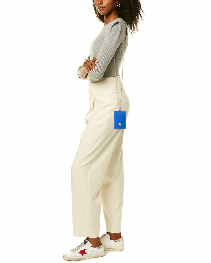 Best deal ๐ Versace La Medusa Croc-Embossed Leather Card Holder On Chain โจ 6 Best deal ๐ Versace La Medusa Croc-Embossed Leather Card Holder On Chain โจ - Image 4