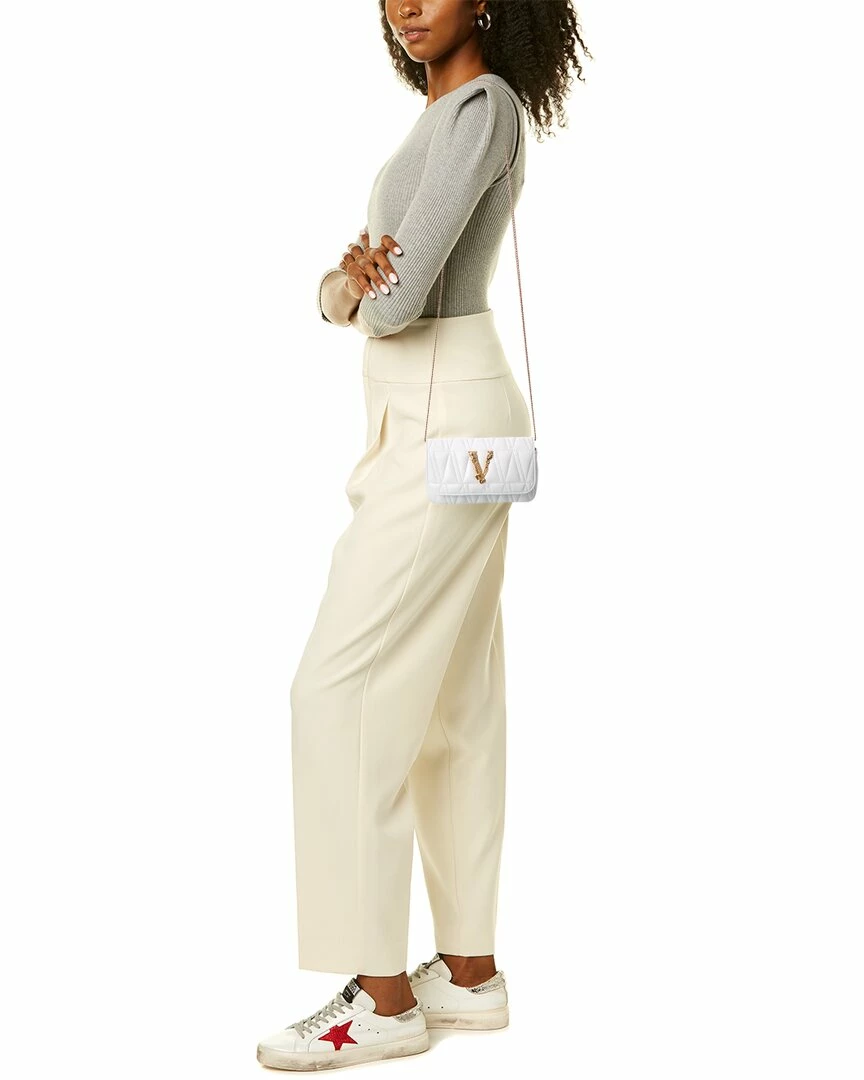 Budget 🔔 Versace Virtus Quilted Leather Evening Bag 🛒 6 Budget 🔔 Versace Virtus Quilted Leather Evening Bag 🛒 - Image 4