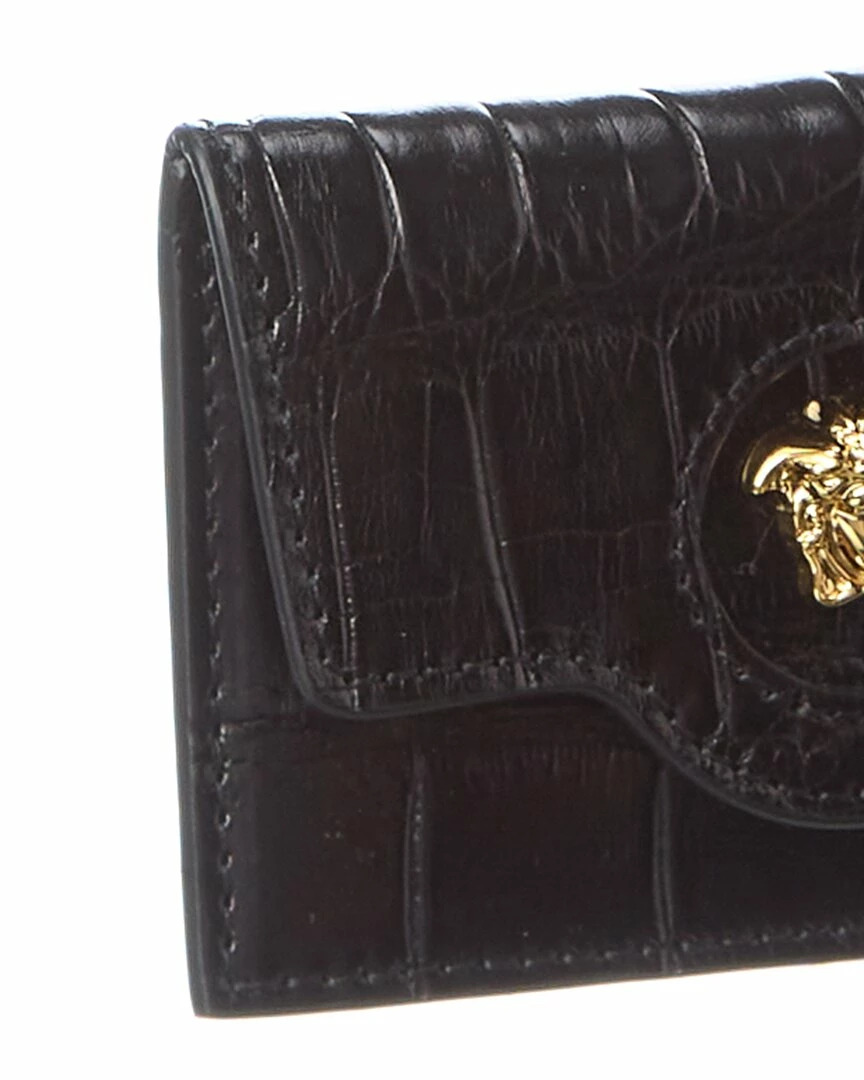 Flash Sale 🔔 Versace La Medusa Croc-Embossed Leather Card Holder ⭐ 5 Flash Sale 🔔 Versace La Medusa Croc-Embossed Leather Card Holder ⭐ - Image 3