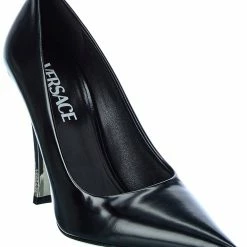 Best deal 🛒 Versace Pin Point Leather Pump ⌛