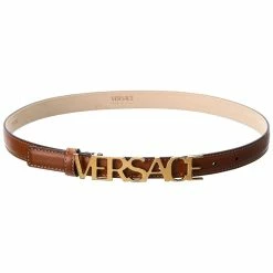 Best reviews of ๐ฏ Versace Lettering Logo Leather Belt ๐ฅฐ