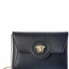 Discount 🌟 Versace La Medusa Envelope Leather Wallet On Chain ⌛