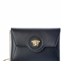 Discount 🌟 Versace La Medusa Envelope Leather Wallet On Chain ⌛