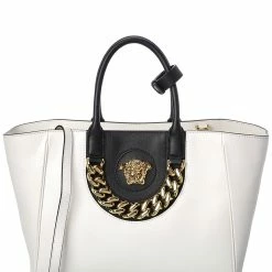 Coupon ⌛ Versace La Medusa Large Leather Tote 👍