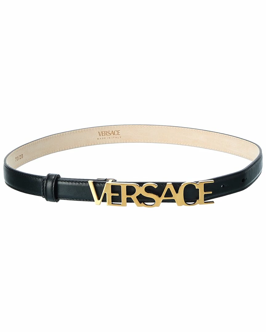Brand new 🎁 Versace Lettering Logo Leather Belt 💯 3 Brand new 🎁 Versace Lettering Logo Leather Belt 💯