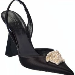 Flash Sale ✔️ Versace La Medusa Satin Slingback Pump 🧨