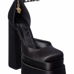 Promo ❤️ Versace Medusa Satin Platform Pump ⌛
