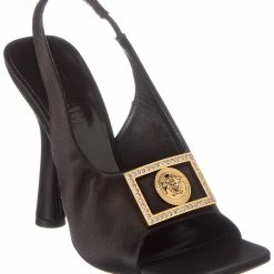 Flash Sale ๐ Versace Medusa Plaque Satin Slingback ๐ฉด Sandal ๐