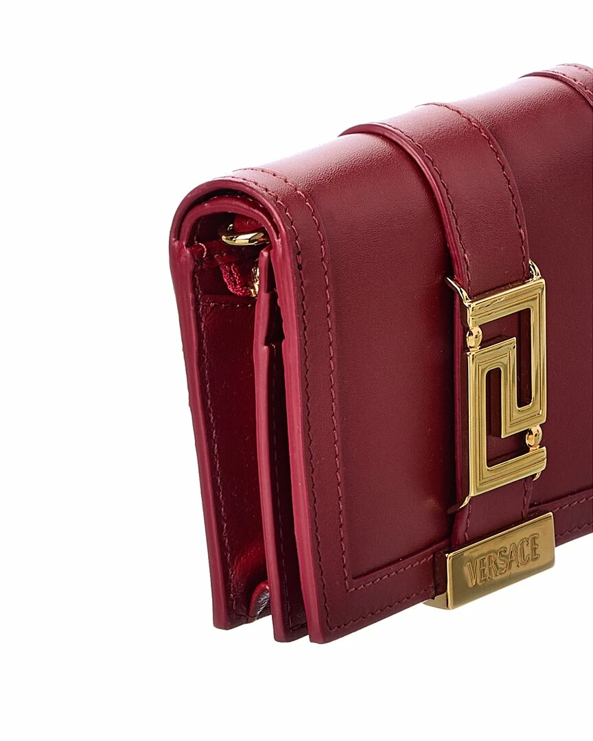 New 😍 Versace Greca Leather Coin Purse On Chain 😍 5 New 😍 Versace Greca Leather Coin Purse On Chain 😍 - Image 3