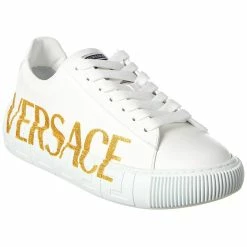 Coupon 🛒 Versace Logo Leather 👟 Sneaker ⌛