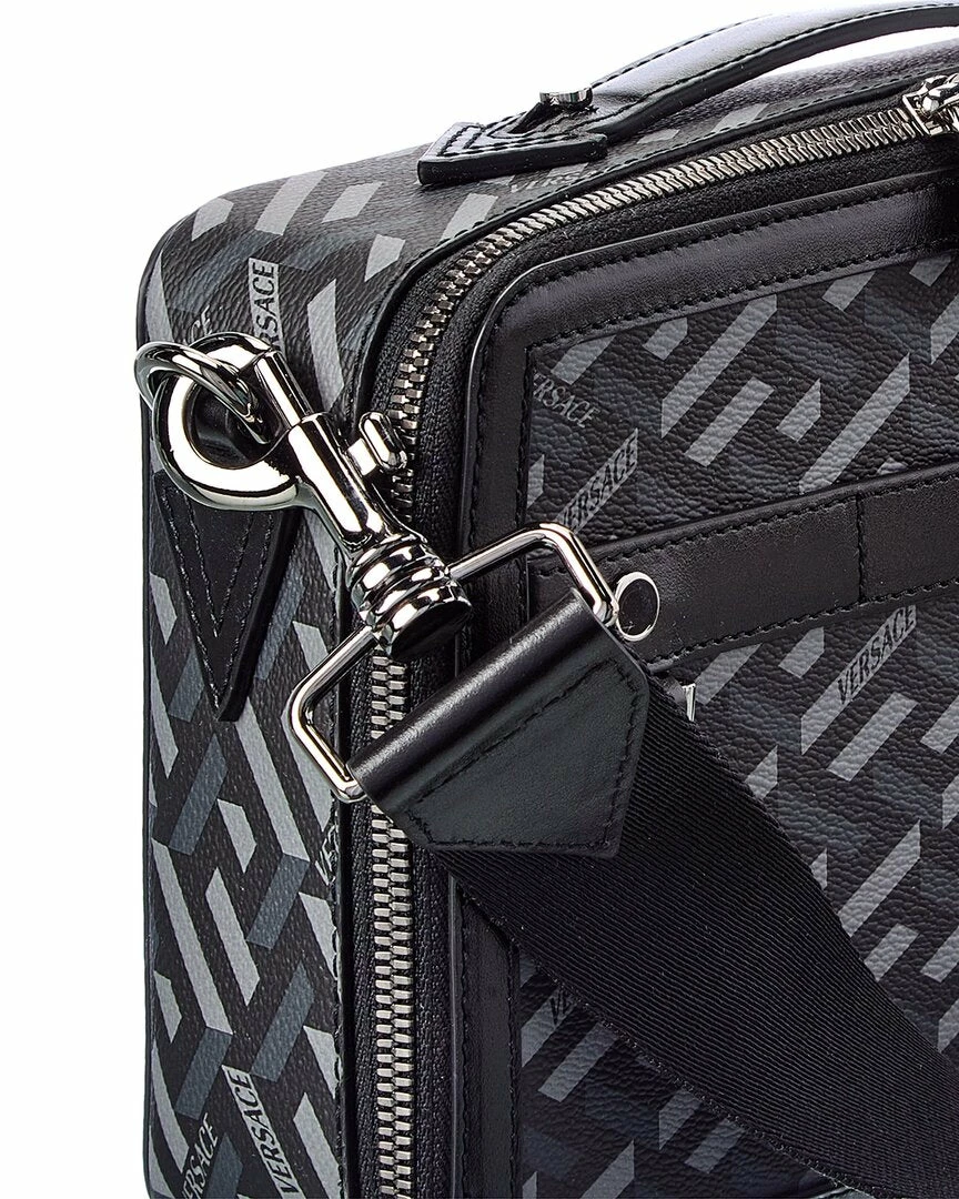 Discount 🔔 Versace La Greca 🧥 Coated Canvas & Leather Crossbody 💯 5 Discount 🔔 Versace La Greca 🧥 Coated Canvas & Leather Crossbody 💯 - Image 3