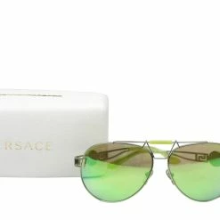 Discount ✨ Versace 👩 Women's Mirro Metal Aviator 👓 Sunglasses ⌛
