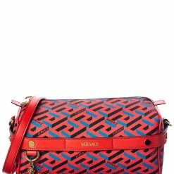 Wholesale ✨ Versace Greca 🧥 Coated Canvas & Leather Shoulder Bag 🎉