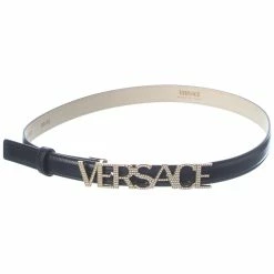 New ๐ Versace Logo Buckle Leather Belt ๐