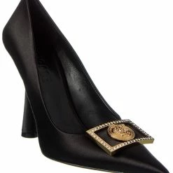 Top 10 ✔️ Versace Medusa Plaque Satin Pump 🌟