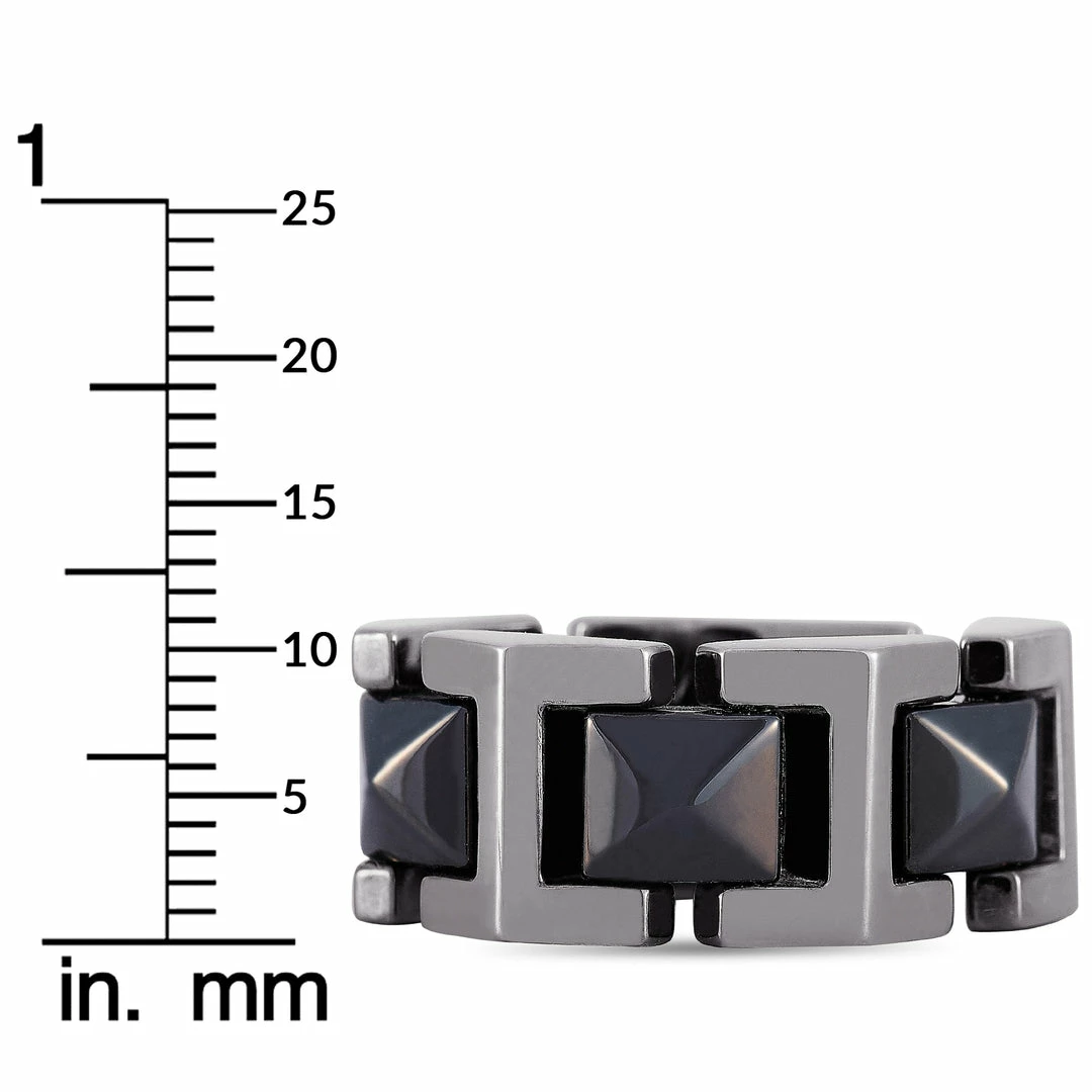 Buy ๐ Versace 18K White Gold Black Ceramic Ring โจ 7 Buy ๐ Versace 18K White Gold Black Ceramic Ring โจ - Image 5