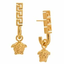Hot Sale 💯 Versace Medusa Greca Drop Earrings 🥰