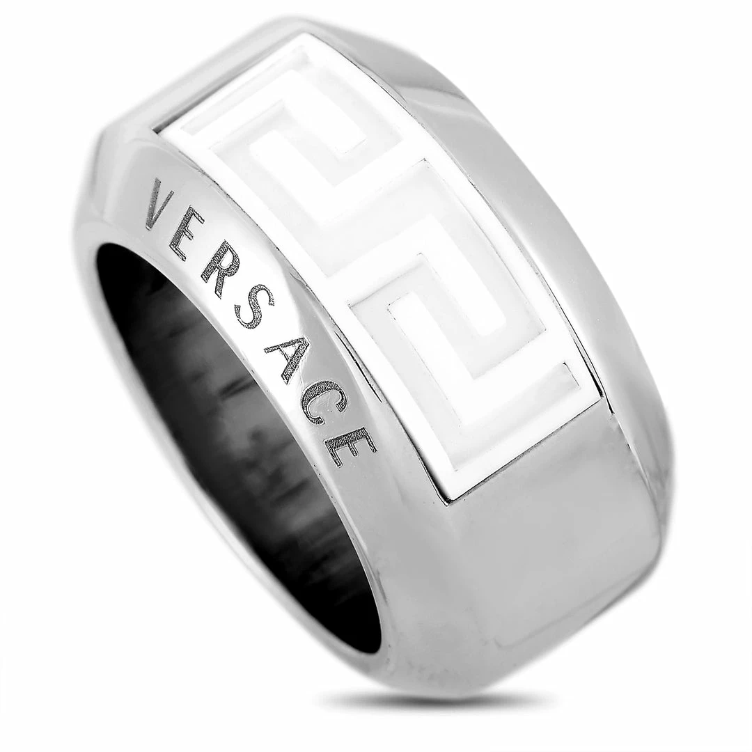 Flash Sale ๐ฅ Versace 18K White Gold Ceramic Band Ring ๐งจ 3 Flash Sale ๐ฅ Versace 18K White Gold Ceramic Band Ring ๐งจ