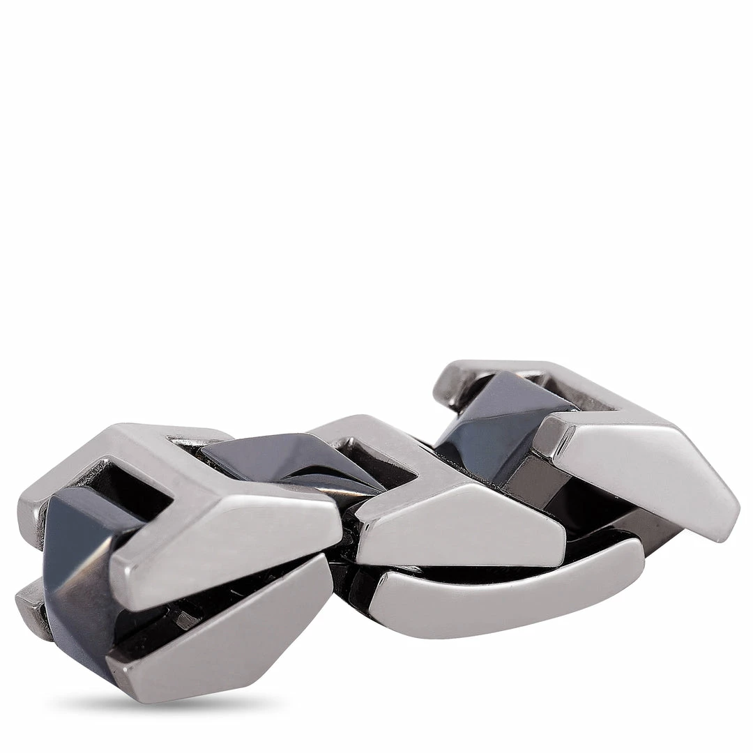 Buy ๐ Versace 18K White Gold Black Ceramic Ring โจ 4 Buy ๐ Versace 18K White Gold Black Ceramic Ring โจ - Image 2