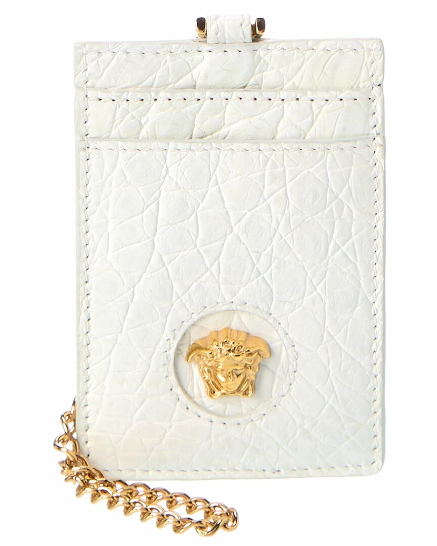 Buy ⌛ Versace La Medusa Croc-Embossed Leather Card Holder On Chain 👍 3 Buy ⌛ Versace La Medusa Croc-Embossed Leather Card Holder On Chain 👍