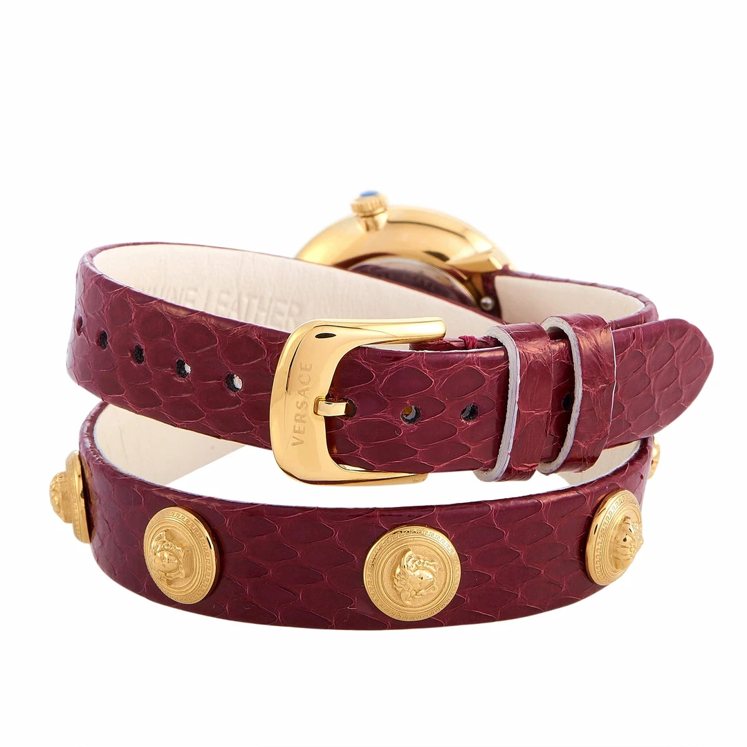 Wholesale 👍 Versace Medusa Stud Icon Quartz Burgundy Leather ⌚ Watch VERF01118 ❤️ 4 Wholesale 👍 Versace Medusa Stud Icon Quartz Burgundy Leather ⌚ Watch VERF01118 ❤️ - Image 2