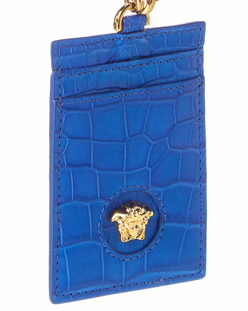 Best deal ๐ Versace La Medusa Croc-Embossed Leather Card Holder On Chain โจ 5 Best deal ๐ Versace La Medusa Croc-Embossed Leather Card Holder On Chain โจ - Image 3