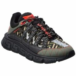 Brand new 👍 Versace Leather & Canvas 👟 Sneaker ✔️