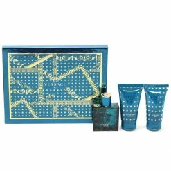 Hot Sale 🔥 Versace Eros 1.7 Oz Sp/1.7 Ozsg/1.7 Oz Aft Shave Balm SET 🔔