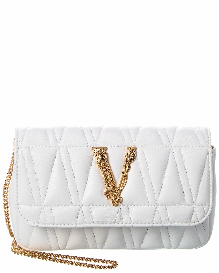 Budget 🔔 Versace Virtus Quilted Leather Evening Bag 🛒 3 Budget 🔔 Versace Virtus Quilted Leather Evening Bag 🛒