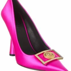 Best reviews of 🎉 Versace Medusa Plaque Satin Pump 🎁