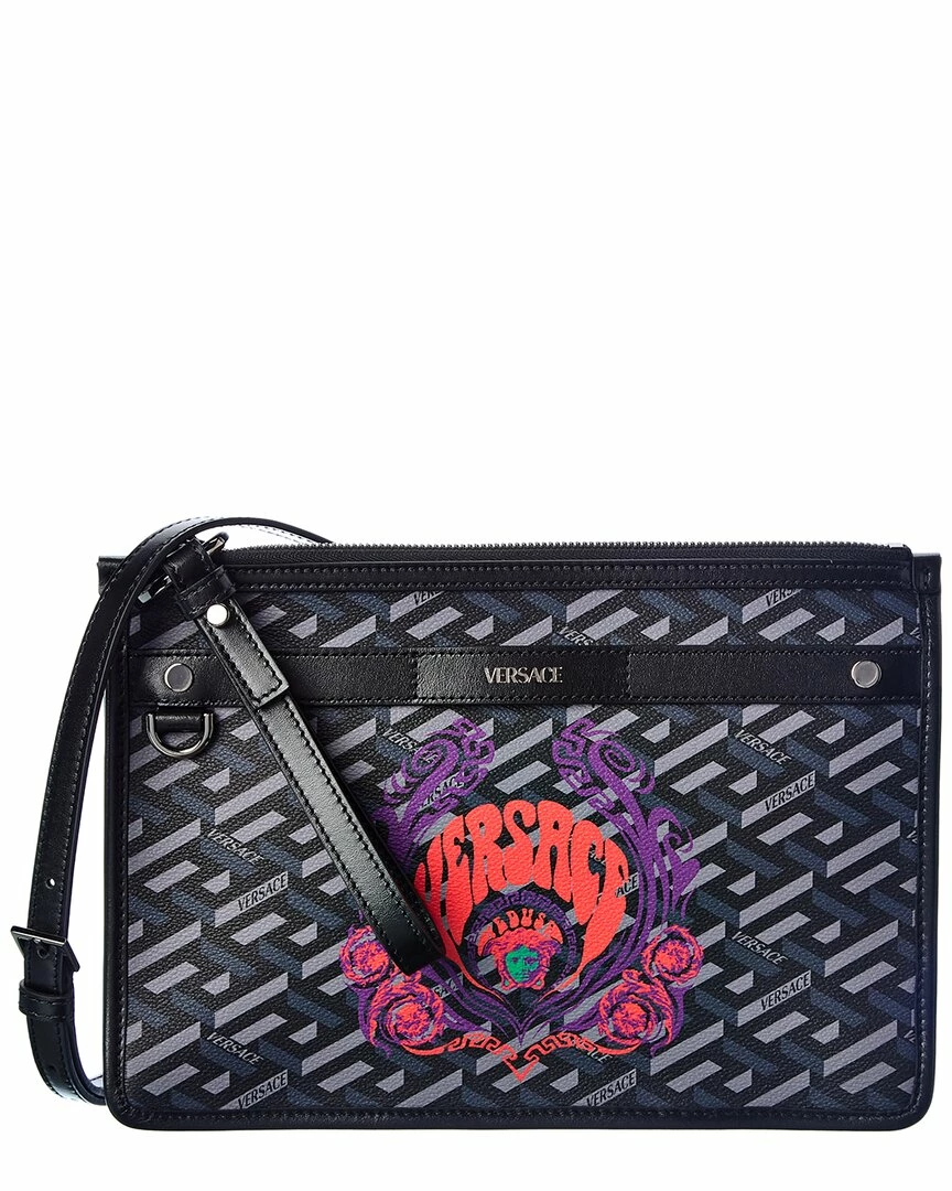 Buy 🔥 Versace Medusa 🧥 Coated Canvas & Leather Shoulder Bag ⭐ 3 Buy 🔥 Versace Medusa 🧥 Coated Canvas & Leather Shoulder Bag ⭐
