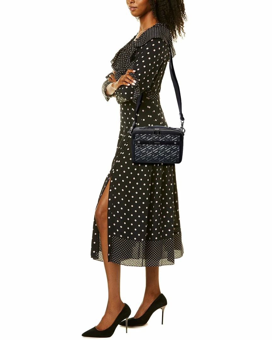 Discount 🔔 Versace La Greca 🧥 Coated Canvas & Leather Crossbody 💯 6 Discount 🔔 Versace La Greca 🧥 Coated Canvas & Leather Crossbody 💯 - Image 4